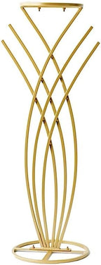 28 inches Gold Metal Mermaid Tail Design Flower Display Stand | 28" Tall Floral Golden Frame Table Centerpiece
