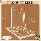 28 Pack Adjustable Acrylic Book Stand for Display, 4.2in H, alternate view 3