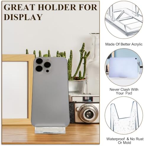 28 Pack Adjustable Acrylic Book Stand for Display, 4.2in H, alternate view 5