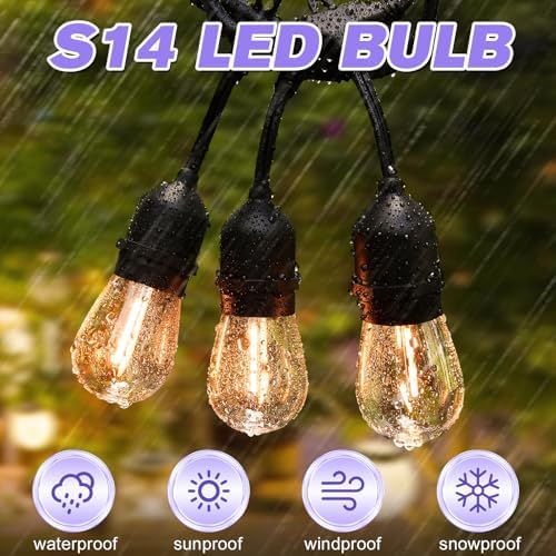 28 Pack S14 Bulbs for Outdoor String Lights, Warm White in Warm White, alternate view 3