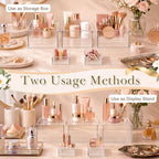 28 Pcs Display Risers with Buffet Riser Tiered Display Stand, Clear in Clear, alternate view 6