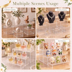28 Pcs Display Risers with Buffet Riser Tiered Display Stand, Clear in Clear, alternate view 7