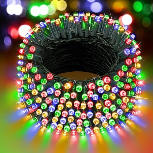 280 LED String Lights,108FT Plug in Christmas Lights Indoor/Outdoor Waterproof, 8 Modes & Memory Twinkle Green