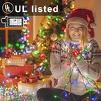 280 LED String Lights,108FT Plug in Christmas Lights Indoor/Outdoor Waterproof, 8 Modes & Memory Twinkle Green, alternate