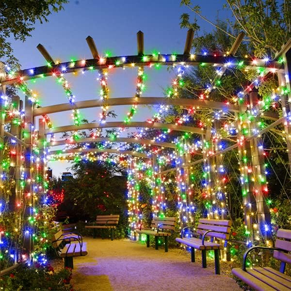 280 LED String Lights,108FT Plug in Christmas Lights Indoor/Outdoor Waterproof, 8 Modes & Memory Twinkle Green, alternate