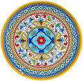 28183 Portofino Round Platter, Melamine Heavy Weight, 650 Grams, 14-inch Diameter in Large in Multicolor