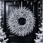 28Inch Christmas Artificial Boxwood Wreath for Front Door