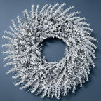 28Inch Christmas Artificial Boxwood Wreath for Front Door, alternate view 2