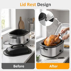 28QT Electric Roaster Oven with 3 Buffet Server for 30lb Big Turkey, alternate view 6