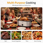 28QT Electric Roaster Oven with 3 Buffet Server for 30lb Big Turkey, alternate view 7