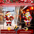 28x40 Lighted Christmas Santa Garden Flag, 8 Modes Solar LED, alternate view 3