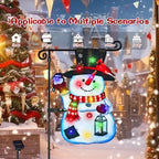 28x40 Lighted Christmas Snowman Garden Flag, 8 Modes Solar LED, alternate view 4