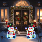 28x40 Lighted Christmas Snowman Garden Flag, 8 Modes Solar LED, alternate view 7