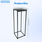 29.5" Tall Black Wedding Flower Plant Stand Metal Vase Column Stand Geometric Centerpiece Vase Flower Display, alternate view