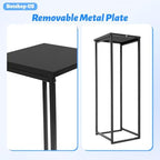 29.5" Tall Black Wedding Flower Plant Stand Metal Vase Column Stand Geometric Centerpiece Vase Flower Display, alternate view