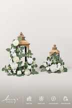 2ft Artificial Flowers Garland, 2-Pack, White & Ivory, alternate view 3