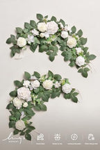 2ft Artificial Flowers Garland, 2-Pack, White & Ivory, alternate view 5