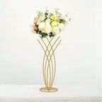 2FT Tall Gold Metal Mermaid Tail Flower Frame Table Centerpiece, Wedding Floral Display Stand in Type 2