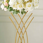 2FT Tall Gold Metal Mermaid Tail Flower Frame Table Centerpiece, Wedding Floral Display Stand in Type 2, alternate view 3