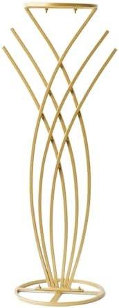 2FT Tall Gold Metal Mermaid Tail Flower Frame Table Centerpiece, Wedding Floral Display Stand in Type 2, alternate view 7
