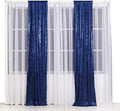 2ft x 8ft Blue Sequin Photography Backdrop Curtains 2 Panels for Party Decoration, Navy Blue in 2x8 ft x2Pcs in