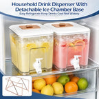 2Pack 1.6 Gallon Drink Dispenser, Plastic Container with Stand, Fruit Infuser and Leak‐Proof Faucet, alternate view 6