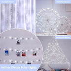 2Pack 132FT 400 LED Fairy Lights Plug in, 8 Modes Twinkle Lights Cool White, alternate view 6