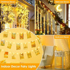 2Pack 132FT 400 LED Fairy Lights Plug in, 8 Modes Twinkle Lights Warm White, alternate view 6