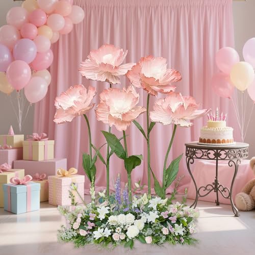 2Pack 19.69Ft Giant Flower Stand Green Flexible Pipe for Decoration Flower Pole Display Stand Large Diameter PVC, alternate