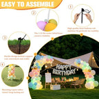 2Pack 8.2/5FT Balloon Arch Stand for Wedding Party Decor Whtie in Whtie-b, alternate view 4