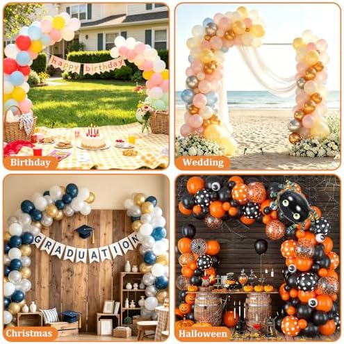 2Pack 8.2/5FT Balloon Arch Stand for Wedding Party Decor Whtie in Whtie-b, alternate view 6