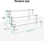 2Pack Acrylic Display Risers, Clear Shelf 3 Tier Cupcake Display Stand Steps for Food Desserts Stand Perfume, alternate view