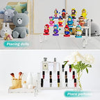 2Pack Acrylic Display Risers, Clear Shelf 3 Tier Cupcake Display Stand Steps for Food Desserts Stand Perfume, alternate view
