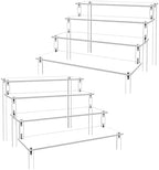 2Pack Acrylic Display Risers Cupcake Stand for Food Desserts, Perfume Organizer 4 Tier Clear Shelf Display Stand