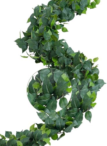 2Pack Artificial Ivy Artificial Vines Artificial Plants 12FT Fake Hanging Plants Silk for Garden Terrace Beach
