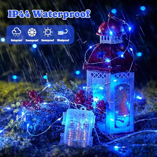 2Pack Blue Fairy Lights Battery Operated with Remote for Christmas, alternate view 3