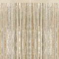 2Pack Champagne Gold Foil Fringe Curtains, Tinsel Streamers Backdrop
