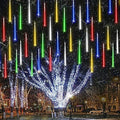 2Pack Christmas Lights Outdoor, 11.8in 10 Tubes Meteor Shower Lights