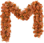 2Pack Eucalyptus Garland, Fall Artificial Eucalyptus Garland with Flowers