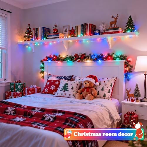 2Pack Multicolor Fairy Lights Battery Operated, Total 400LED 132ft, alternate view 2