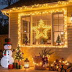 2Pack Remote Control Christmas Lights Battery Operated, 66FT 200 LED Indoor Outdoor String Lights with Timer, alternate view