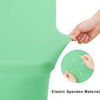 2Pack Spandex Table Cloth 4FT, Elastic Fitted Bright Green Tablecloth in Bright Green, alternate view 4