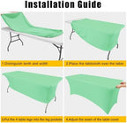 2Pack Spandex Table Cloth 4FT, Elastic Fitted Bright Green Tablecloth in Bright Green, alternate view 5
