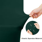 2Pack Spandex Table Cloth 4FT, Elastic Fitted Hunter Green Tablecloth in Hunter Green, alternate view 4