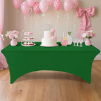 2Pack Spandex Table Cloth 6FT, Elastic Fitted EmeraldGreen Tablecloth in Emerald Green, alternate view 6