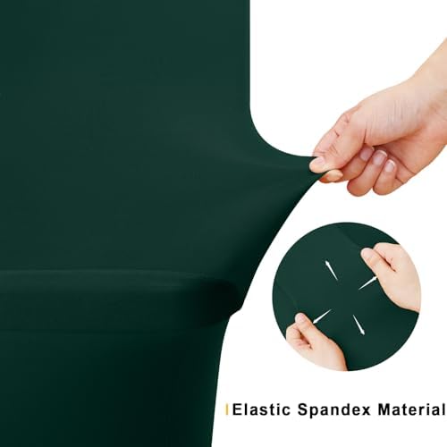2Pack Spandex Table Cloth 6FT, Elastic Fitted Hunter Green Tablecloth in Hunter Green, alternate view 4