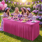 2Pack Spandex Tablecloth for 6FT Rectangle Tables, Table Skirt, alternate view 7