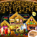 2Pack Total 800LED Ice Lights 33FT Christmas Lights String Lights Outdoor Decoration 8 Modes 150 Drops Fairy