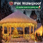 2Pack Total 800LED Ice Lights 33FT Christmas Lights String Lights Outdoor Decoration 8 Modes 150 Drops Fairy, alternate view