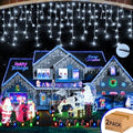 2Pack Total 800LED Ice Lights 33FT Christmas Lights String Lights Outdoor Decoration 8 Modes 150 Drops Fairy